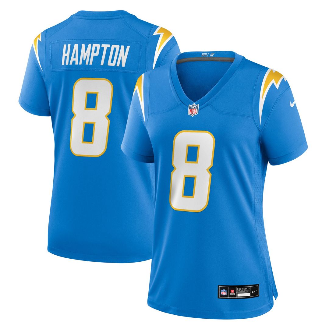 Omarion Hampton Los Angeles Chargers Nike Women's Team Game Official Jersey -  Powder Blue