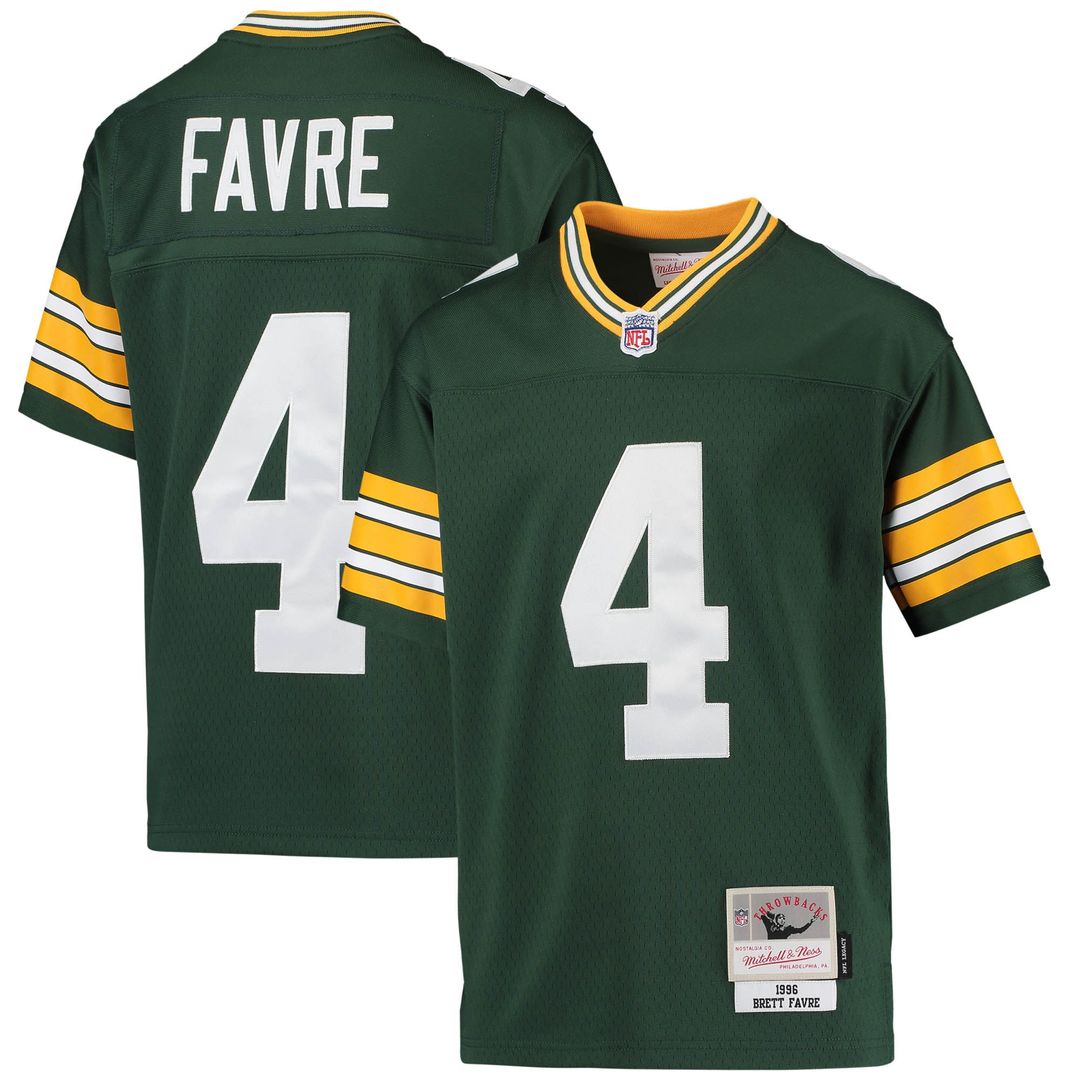 Brett Favre Green Bay Packers Mitchell & Ness Youth 1996 Retired Player Legacy Official Jersey - Green