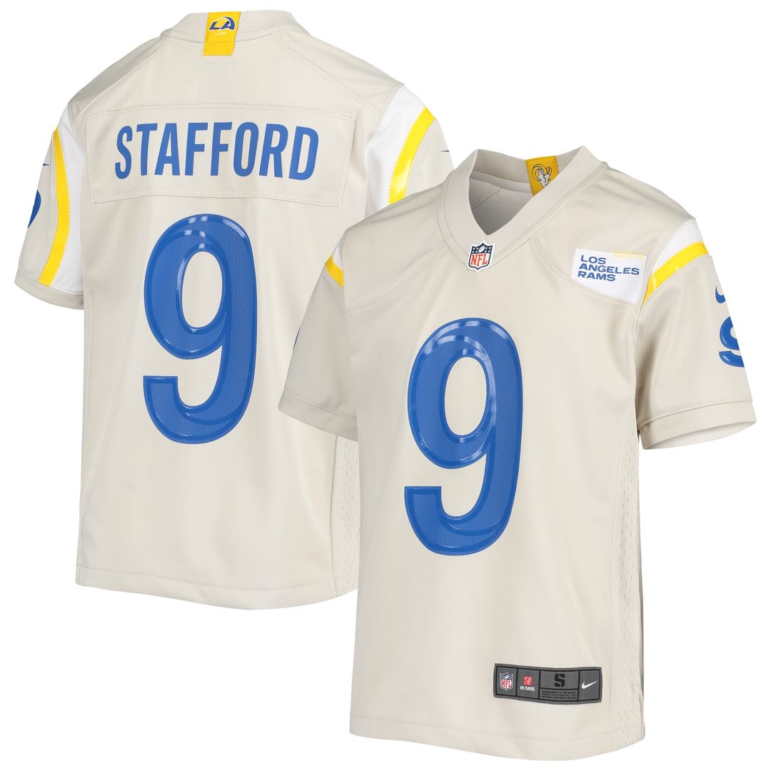Matthew Stafford Los Angeles Rams Nike Youth Game Official Jersey - Cream
