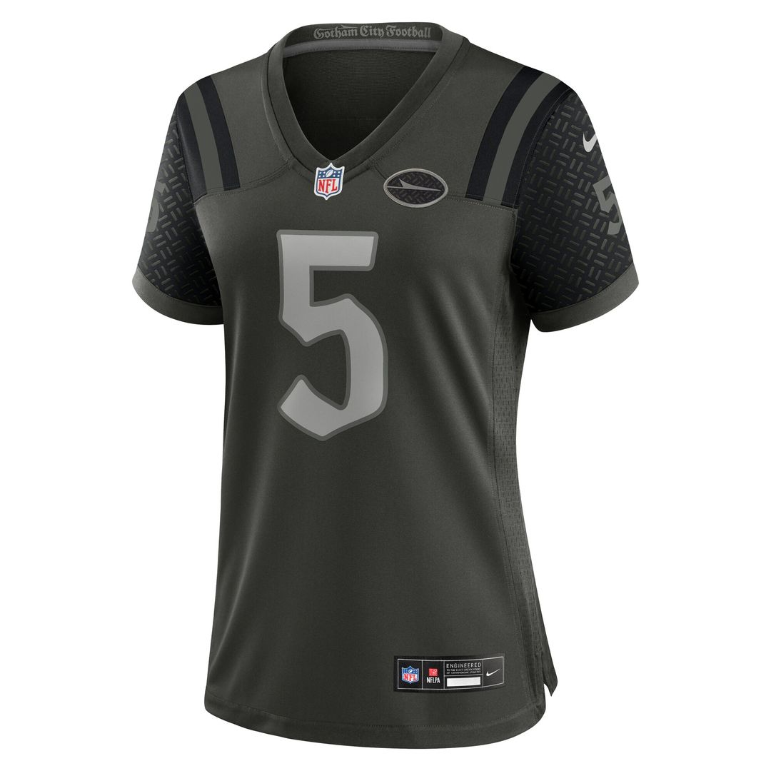 Garrett Wilson New York Jets Nike Women's 2025 Rivalries Collection Game Official Jersey - Gotham Green