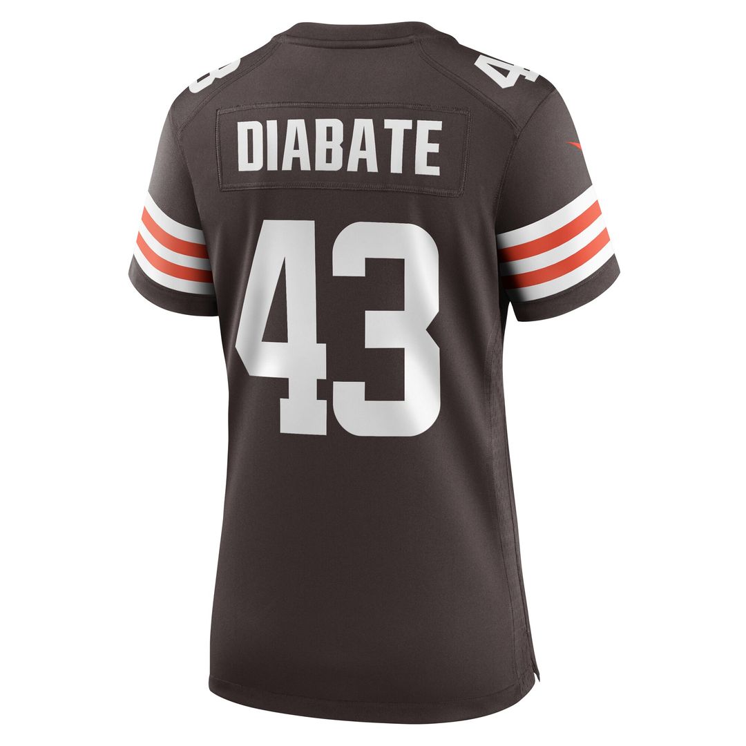 Mohamoud Diabate Cleveland Browns Nike Women's Team Game Official Jersey -  Brown
