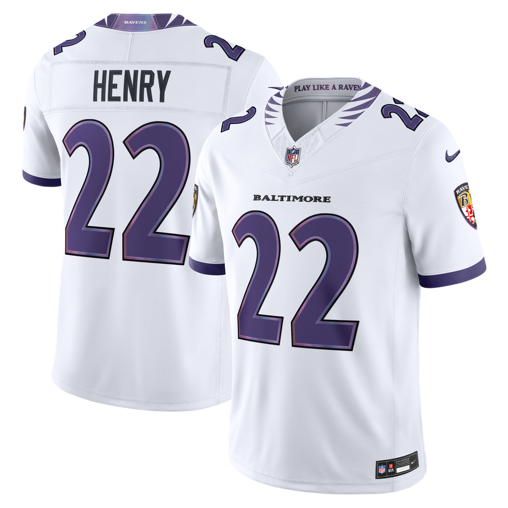 Derrick Henry Baltimore Ravens Nike Vapor F.U.S.E. Stitched Limited Official Jersey - White