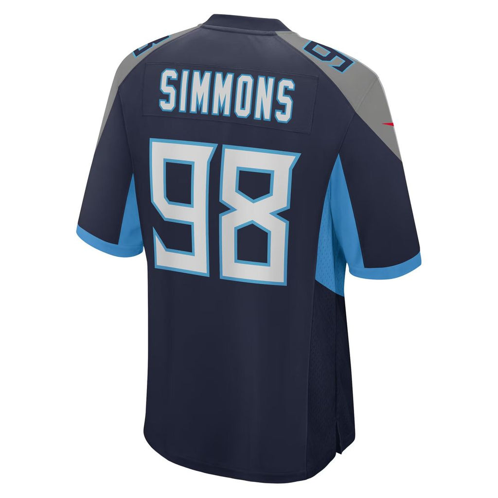 Jeffery Simmons Tennessee Titans Nike Youth Game Official Jersey - Navy