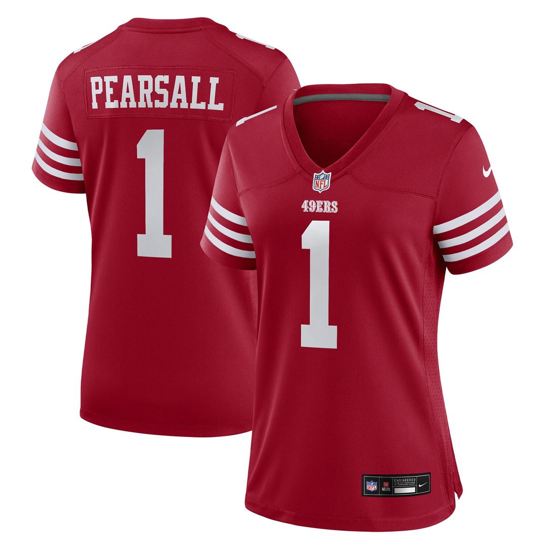 Ricky Pearsall San Francisco 49ers Nike Women's Team Game Jersey - Scarlet