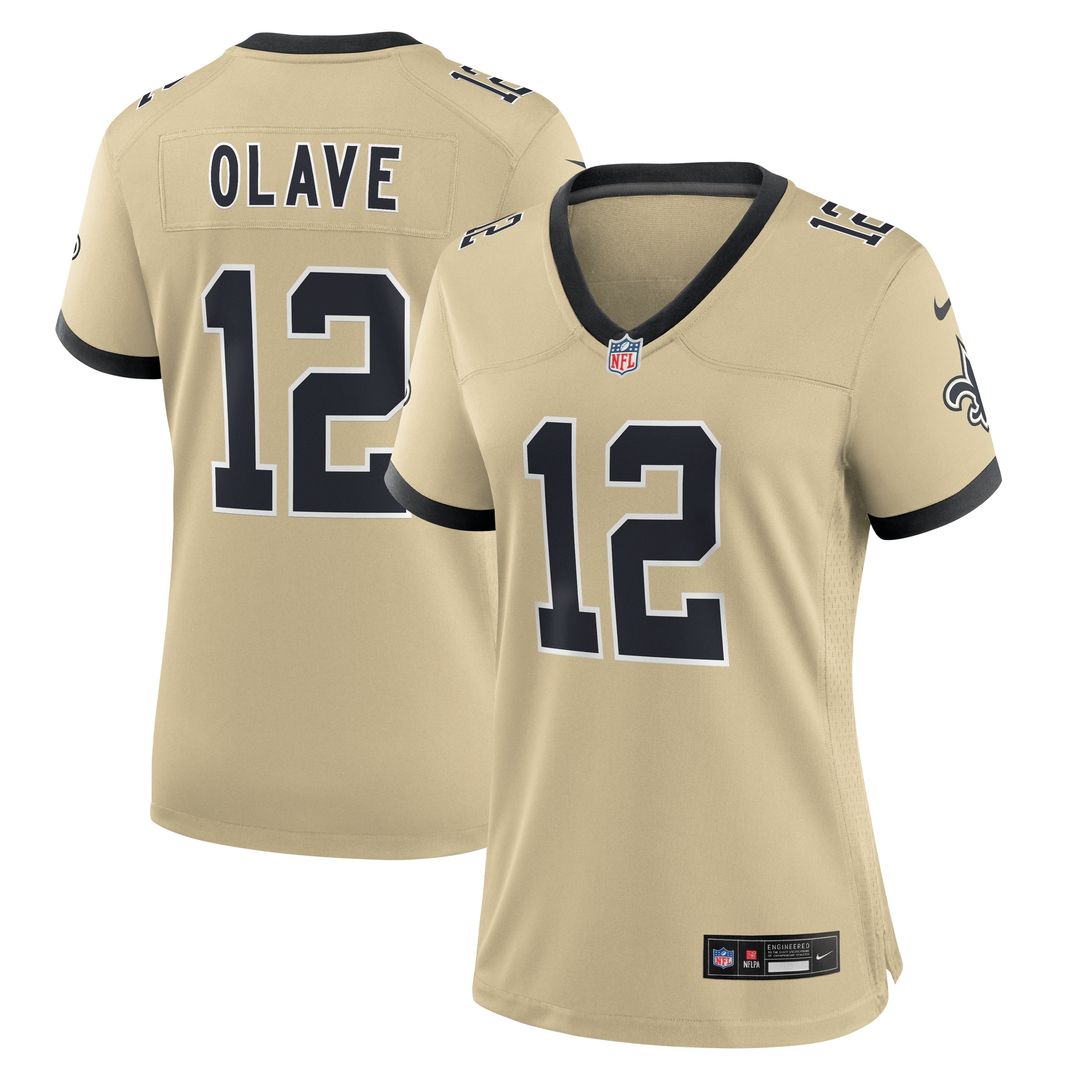 Chris Olave New Orleans Saints Nike Women's Gameday Golds Alternate Game Player Official Jersey - Gold