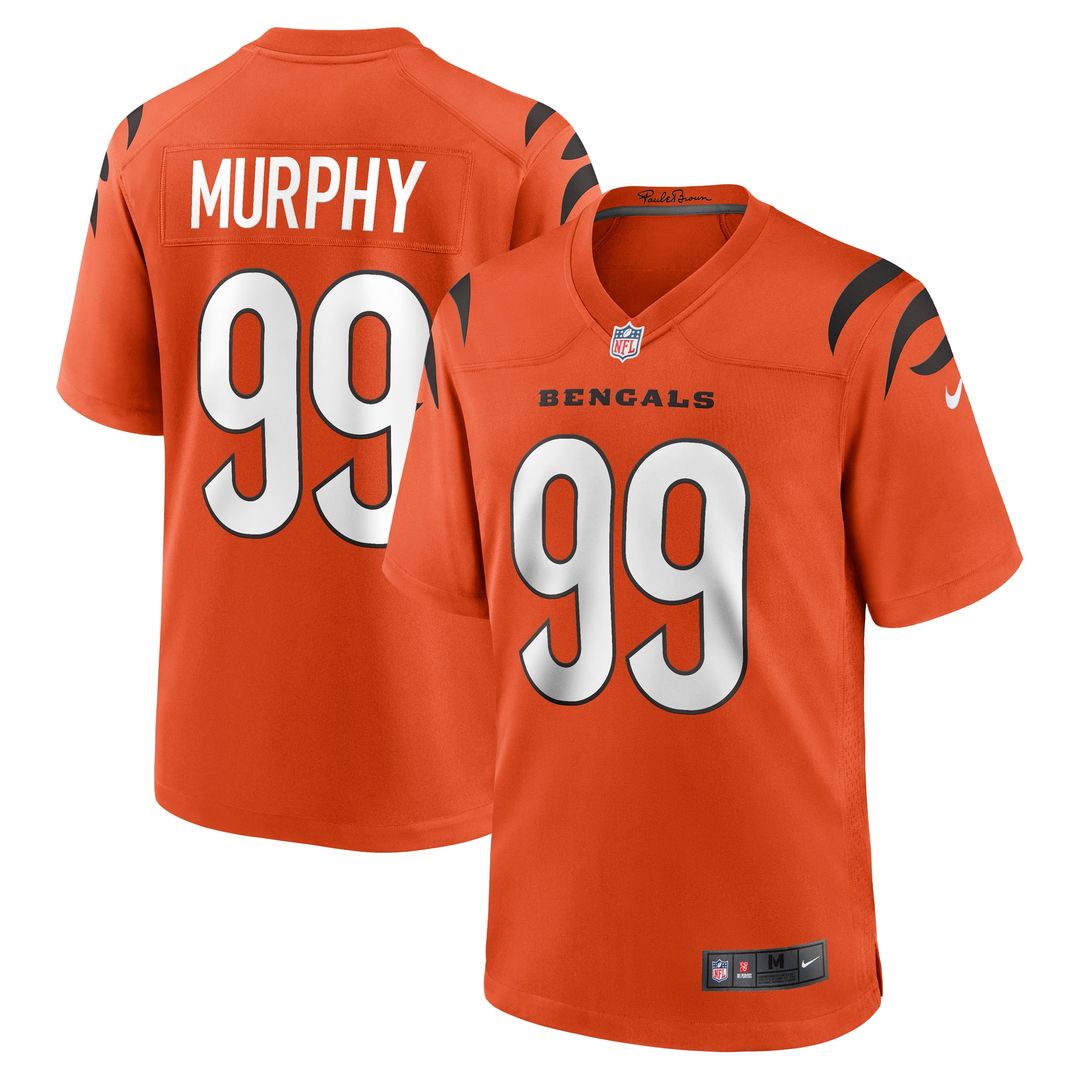 Myles Murphy Cincinnati Bengals Nike Alternate Game Official Jersey - Orange
