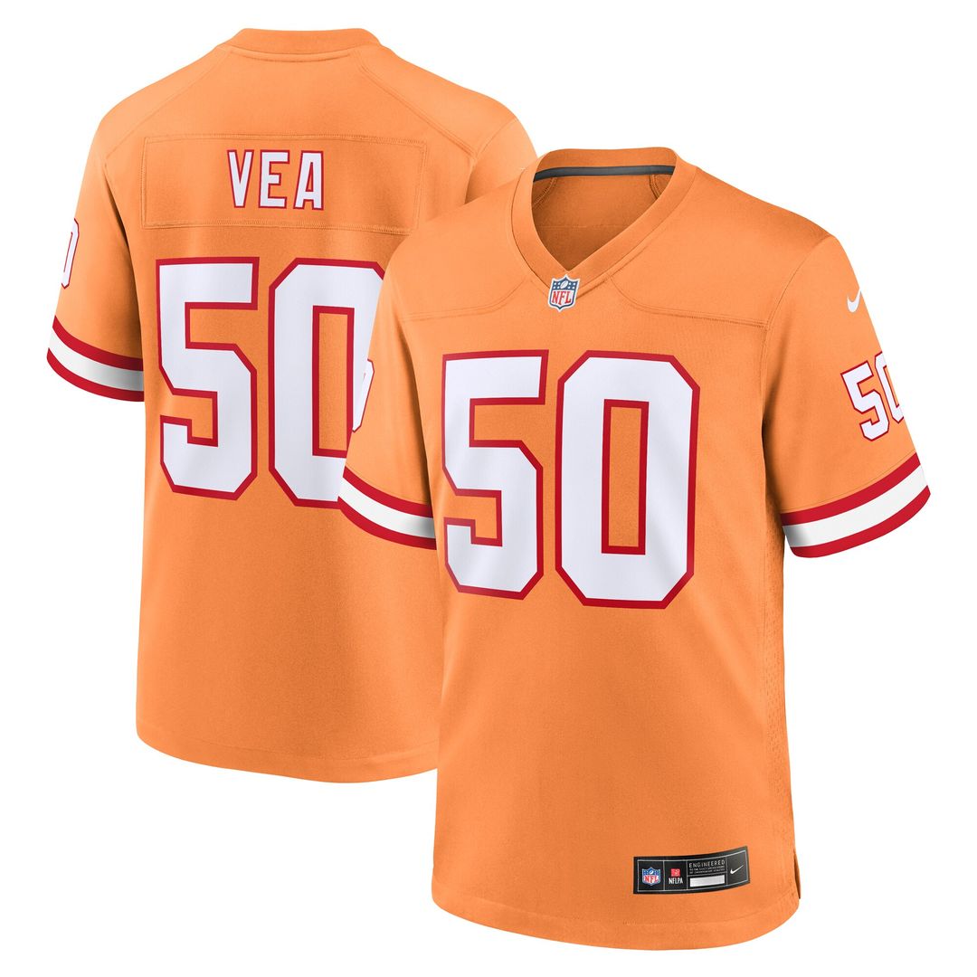 Vita Vea Tampa Bay Buccaneers Nike Throwback Game Official Jersey - Orange