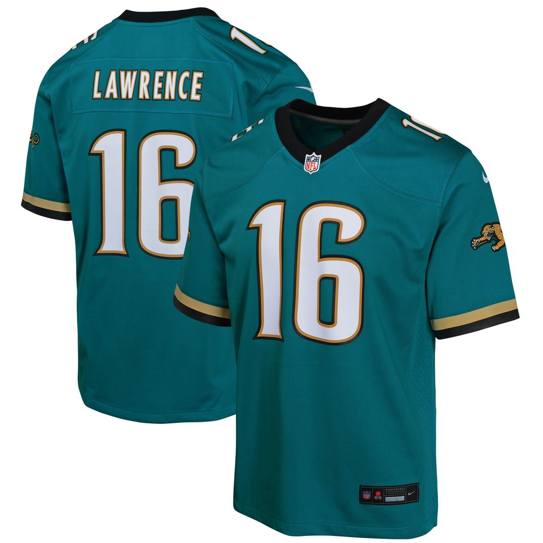 Trevor Lawrence Jacksonville Jaguars Nike Youth Game Official Jersey - Teal