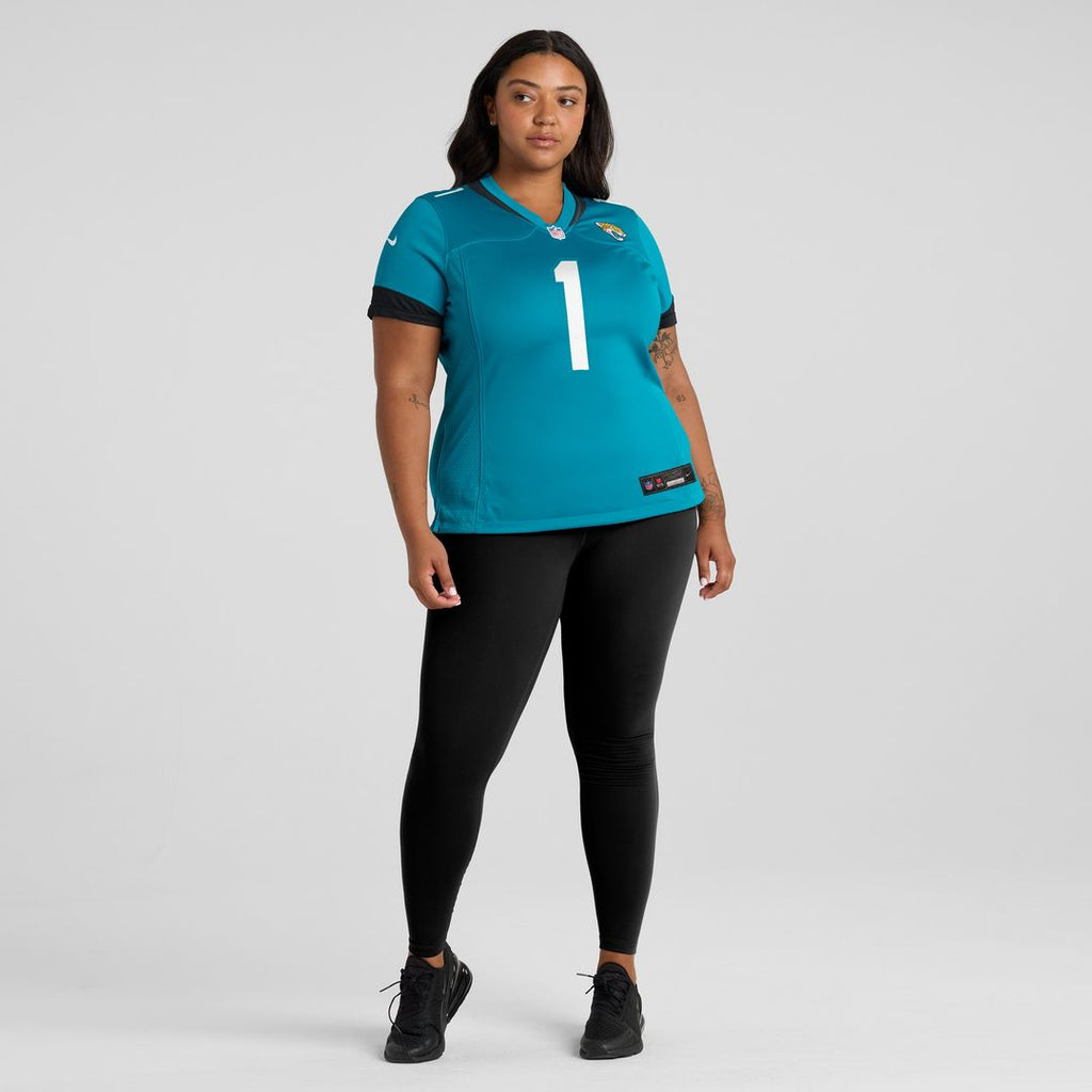 Number 1 Bride Jacksonville Jaguars Nike Women's Game Official Jersey - Teal