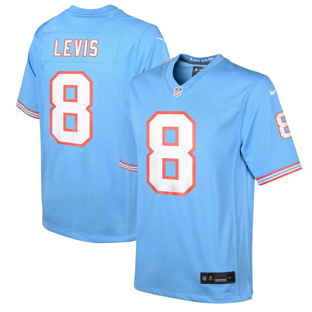 Will Levis Tennessee Titans Nike Youth Game Official Jersey - Light Blue