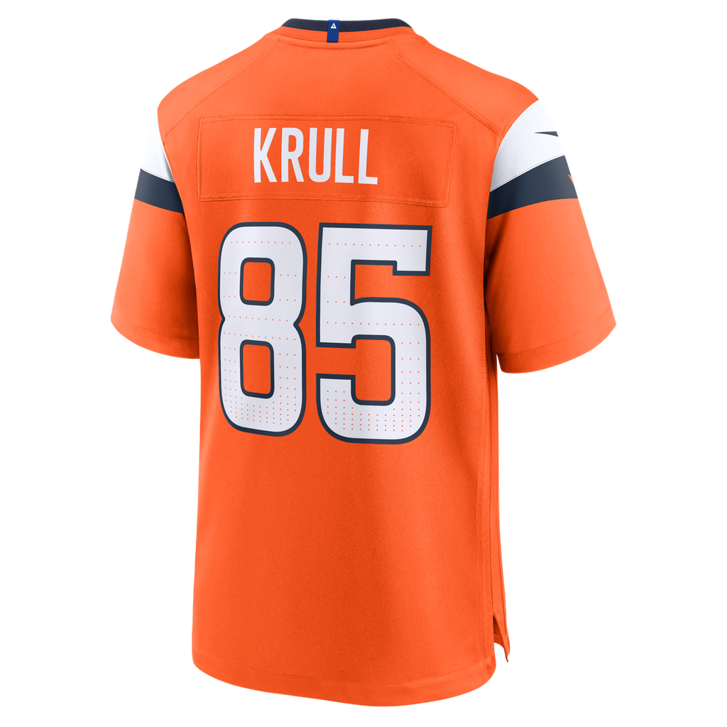 Lucas Krull Denver Broncos Nike Team Game Official Jersey -  Orange