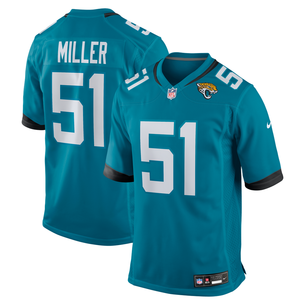 Ventrell Miller Jacksonville Jaguars Nike  Game Official Jersey -  Teal