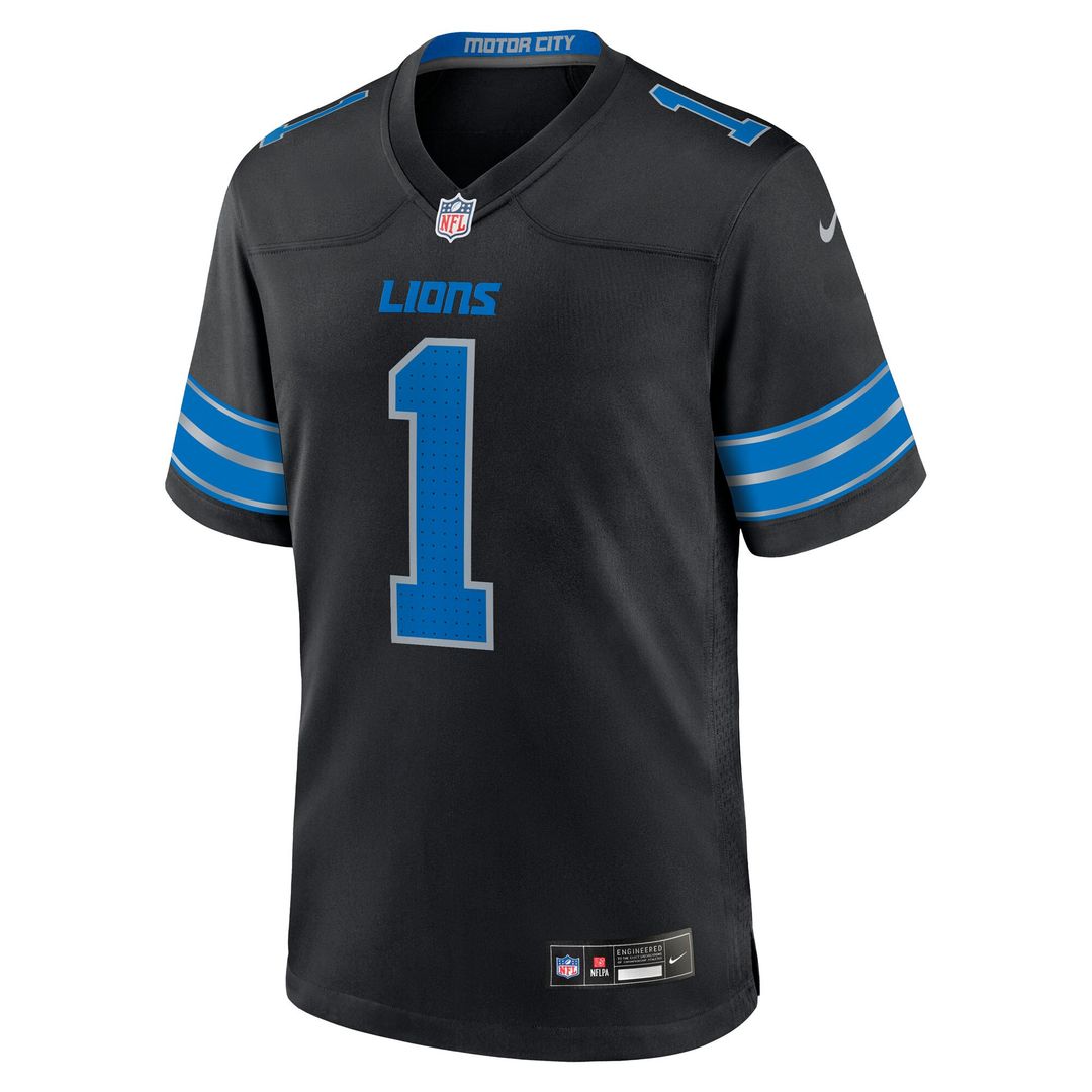 Jameson Williams Detroit Lions Nike Alternate Game Player Official Jersey - Black