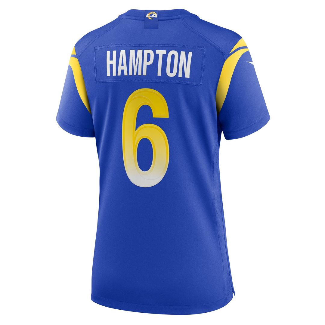 Nick Hampton Los Angeles Rams Nike Women's Team Game Jersey - Royal