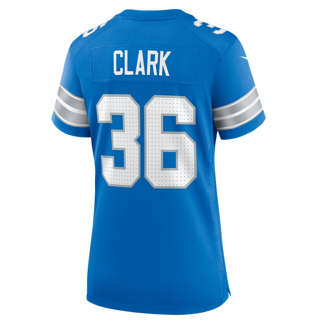 Chuck Clark Detroit Lions Nike Women's Team Game Official Jersey -  Blue