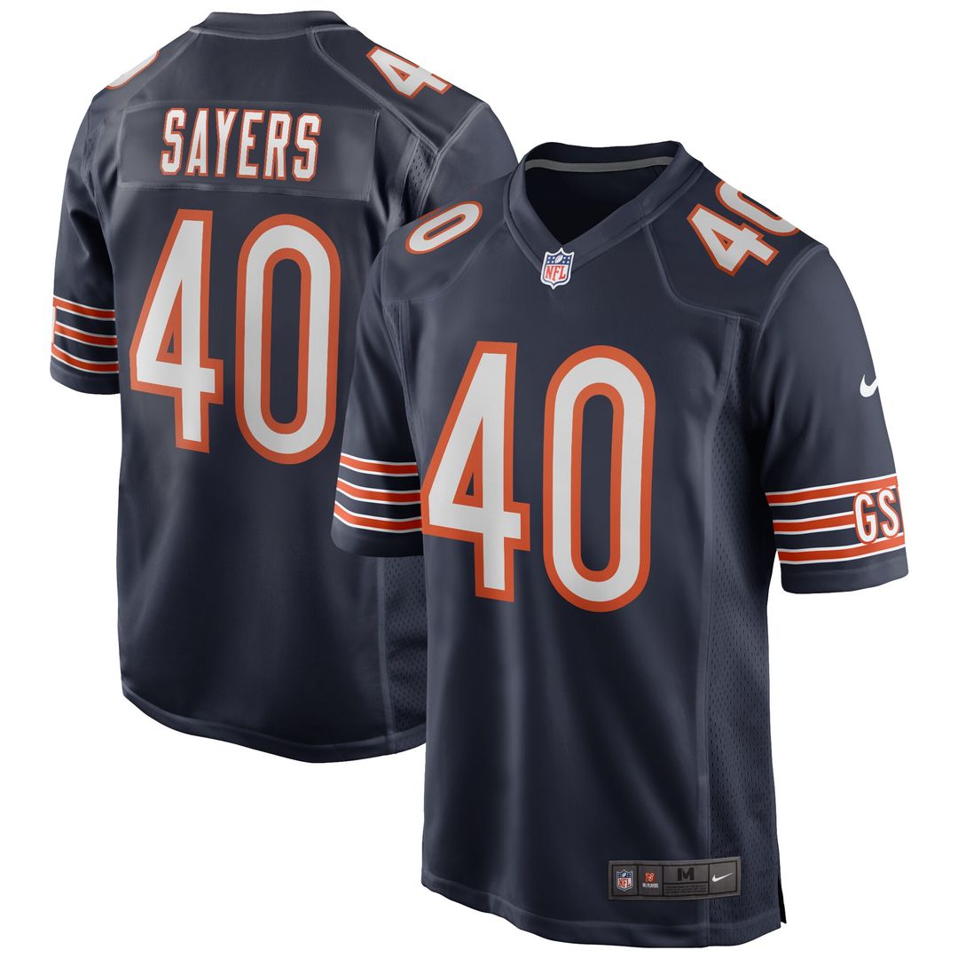 Gale Sayers Chicago Bears Nike Game Retired Player Official Jersey - Navy