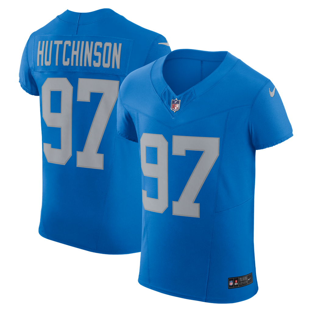 Aidan Hutchinson Detroit Lions Nike Alternate Vapor F.U.S.E. Elite Official Jersey - Blue