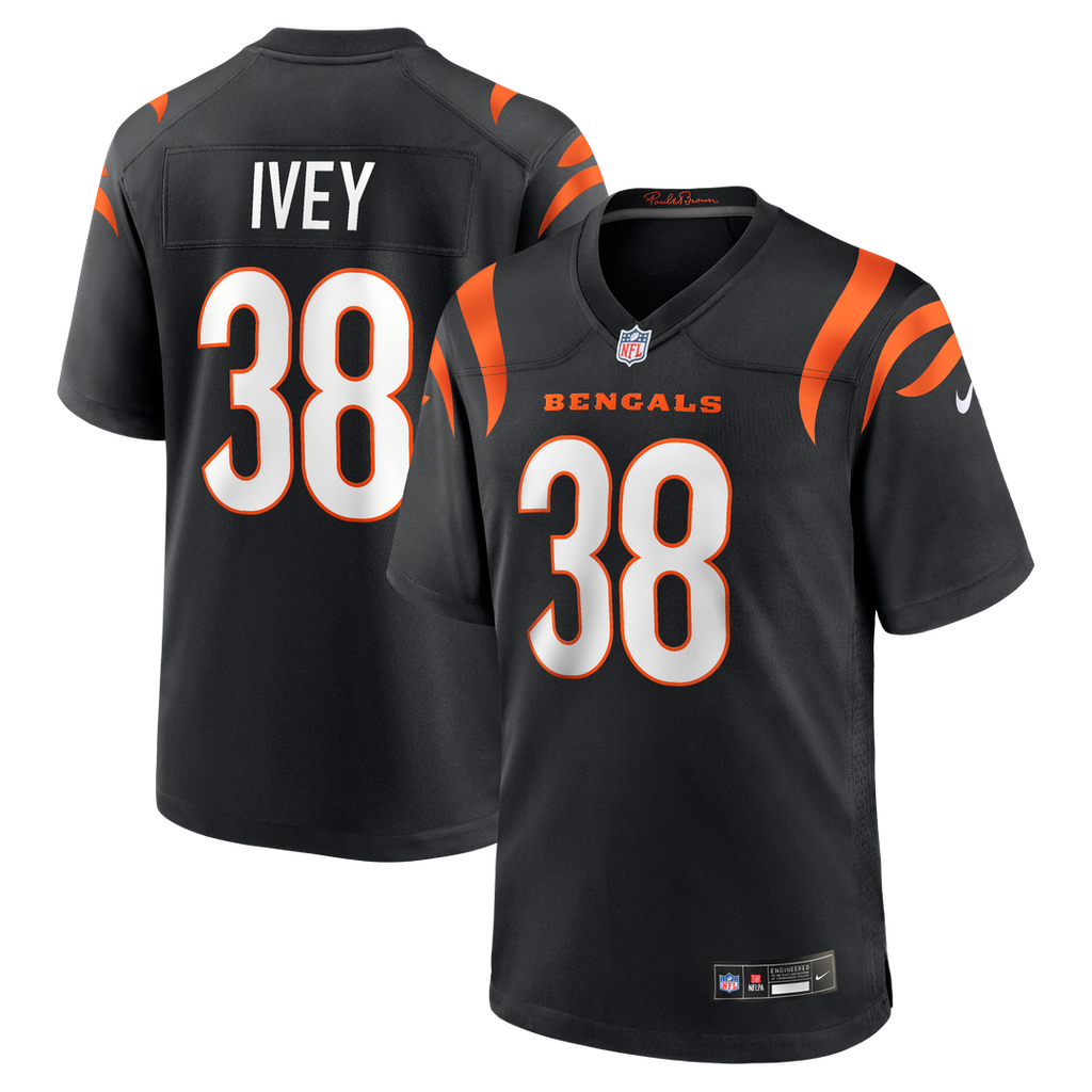 DJ Ivey Cincinnati Bengals Nike Team Game Jersey - Black