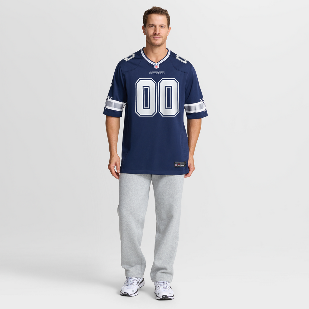 Dallas Cowboys Nike Custom Game Official Jersey - Navy