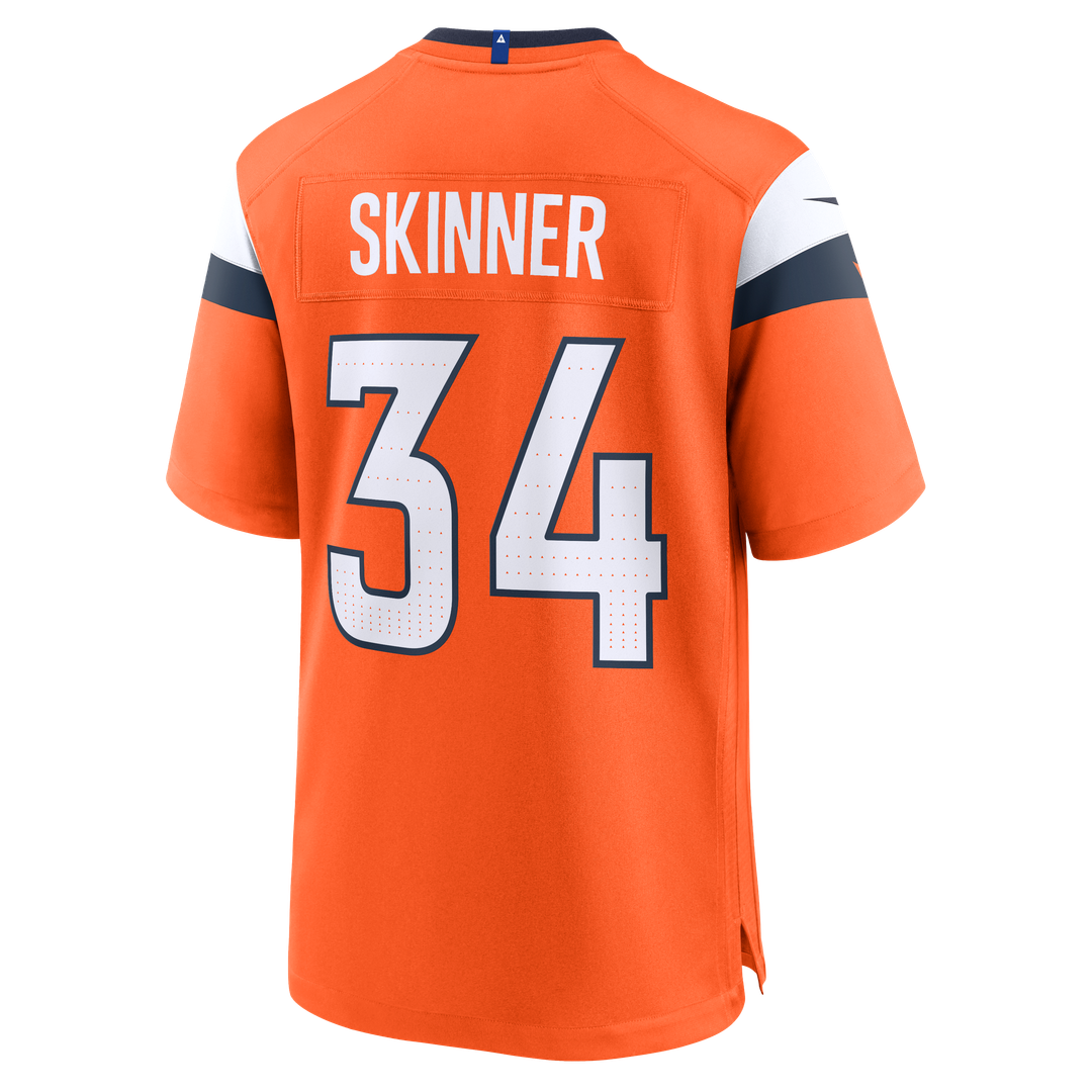 JL Skinner Denver Broncos Nike Team Game Jersey - Orange