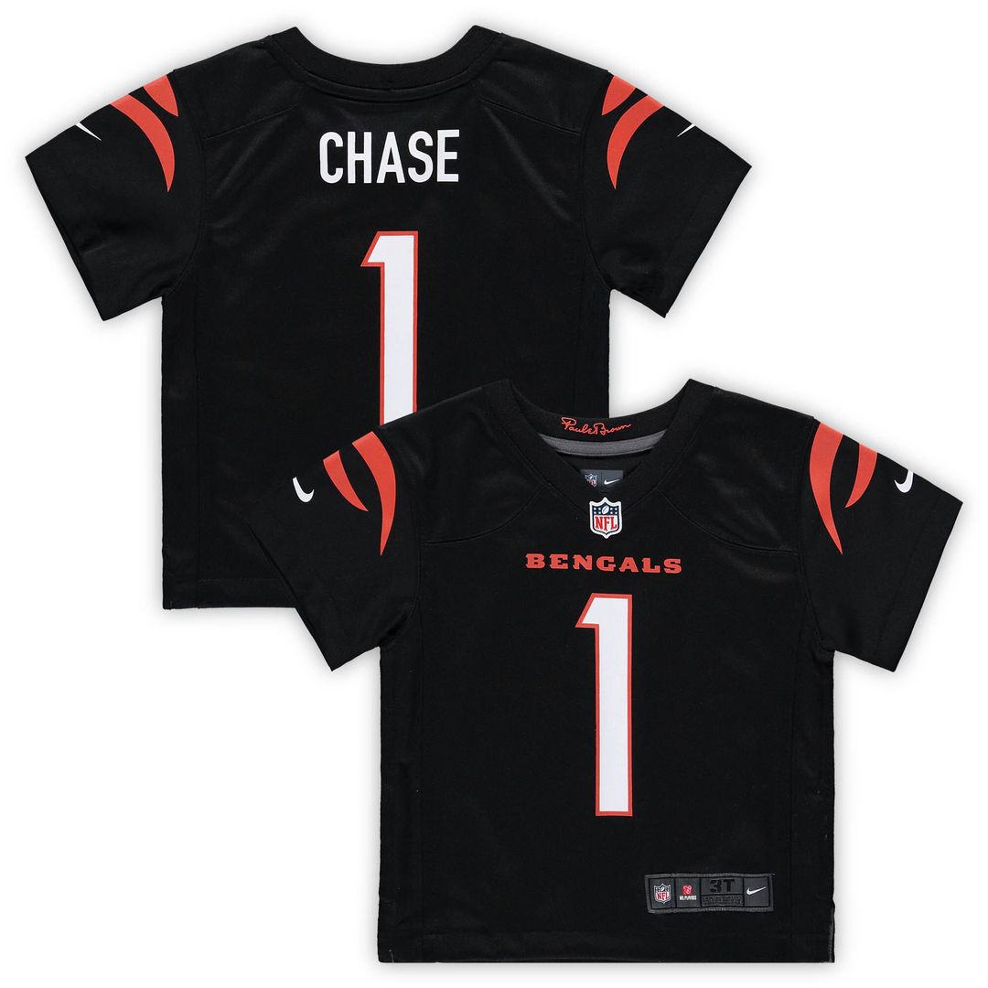Ja'Marr Chase Cincinnati Bengals Nike Toddler Game Official Jersey - Black