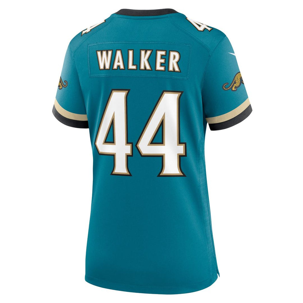 Travon Walker Jacksonville Jaguars Nike Women's Prowler Throwback Game Official Jersey - Teal