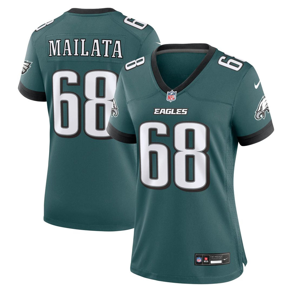 Jordan Mailata Philadelphia Eagles Nike Women's Team Game Jersey - Midnight Green