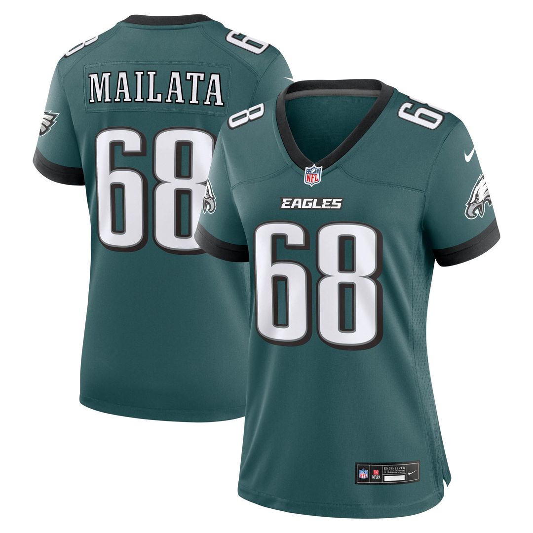 Jordan Mailata Philadelphia Eagles Nike Women's Team Game Jersey - Midnight Green