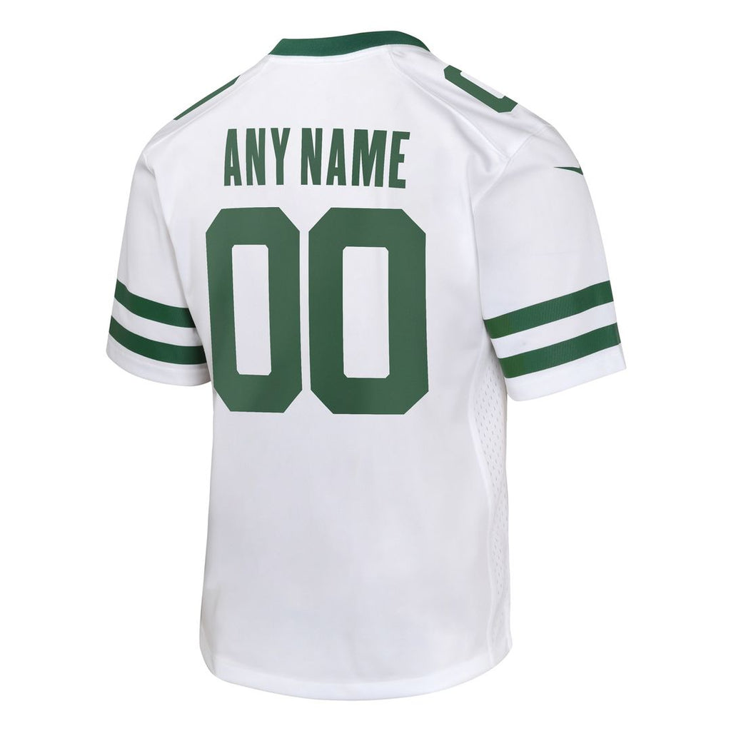 New York Jets Nike Youth Custom Game Official Jersey - Legacy White