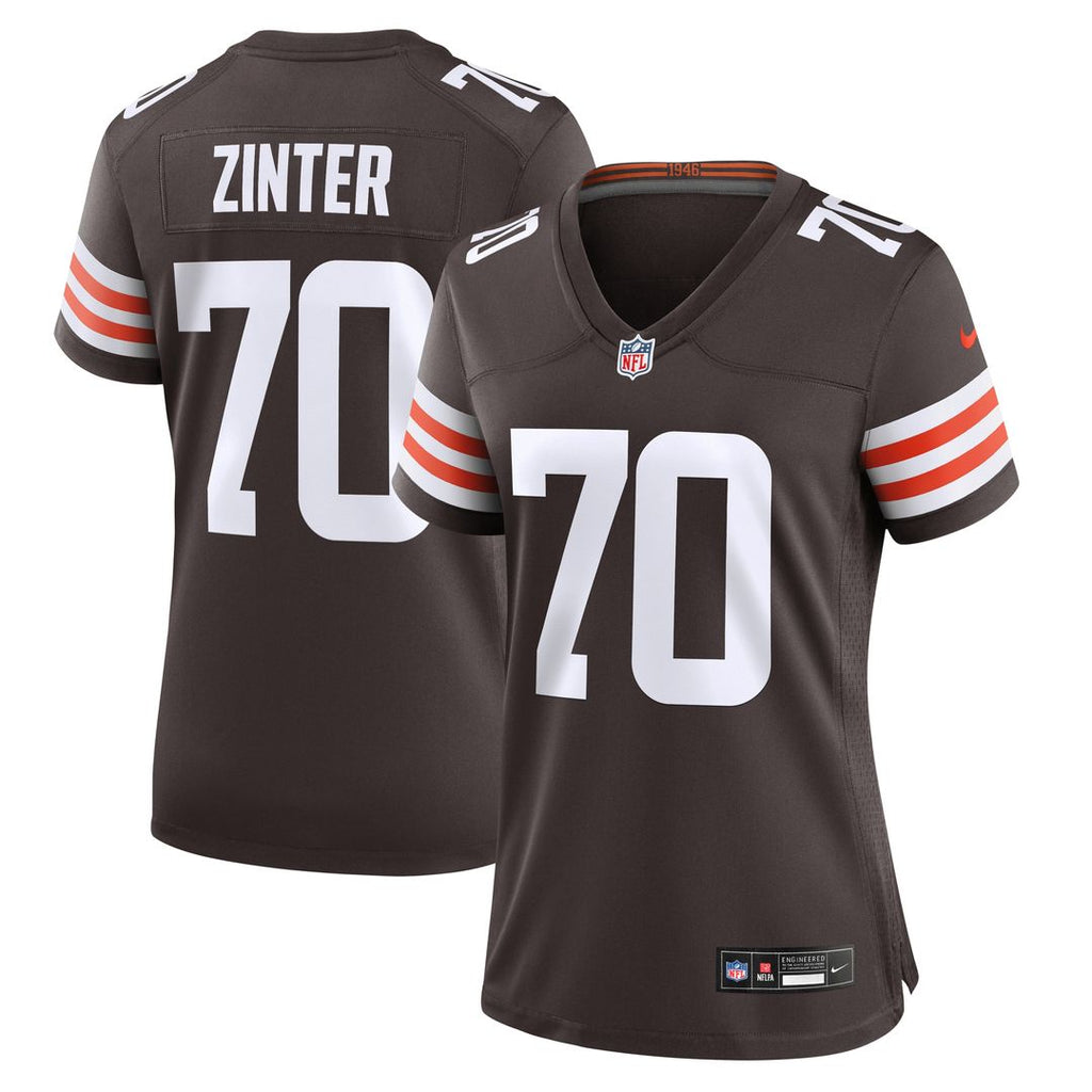 Zak Zinter Cleveland Browns Nike Women's  Game Official Jersey -  Brown