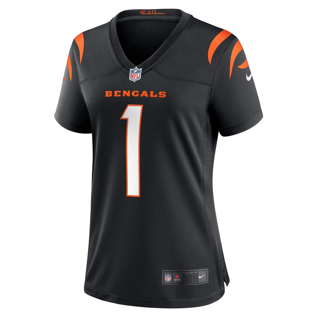 Number 1 Bride Cincinnati Bengals Nike Women's Game Official Jersey - Black