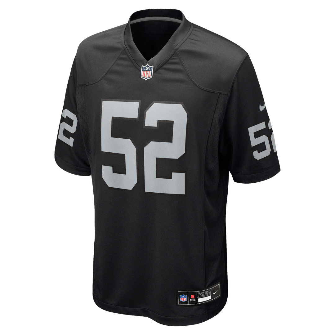 Elandon Roberts Las Vegas Raiders Nike Team Game Jersey - Black