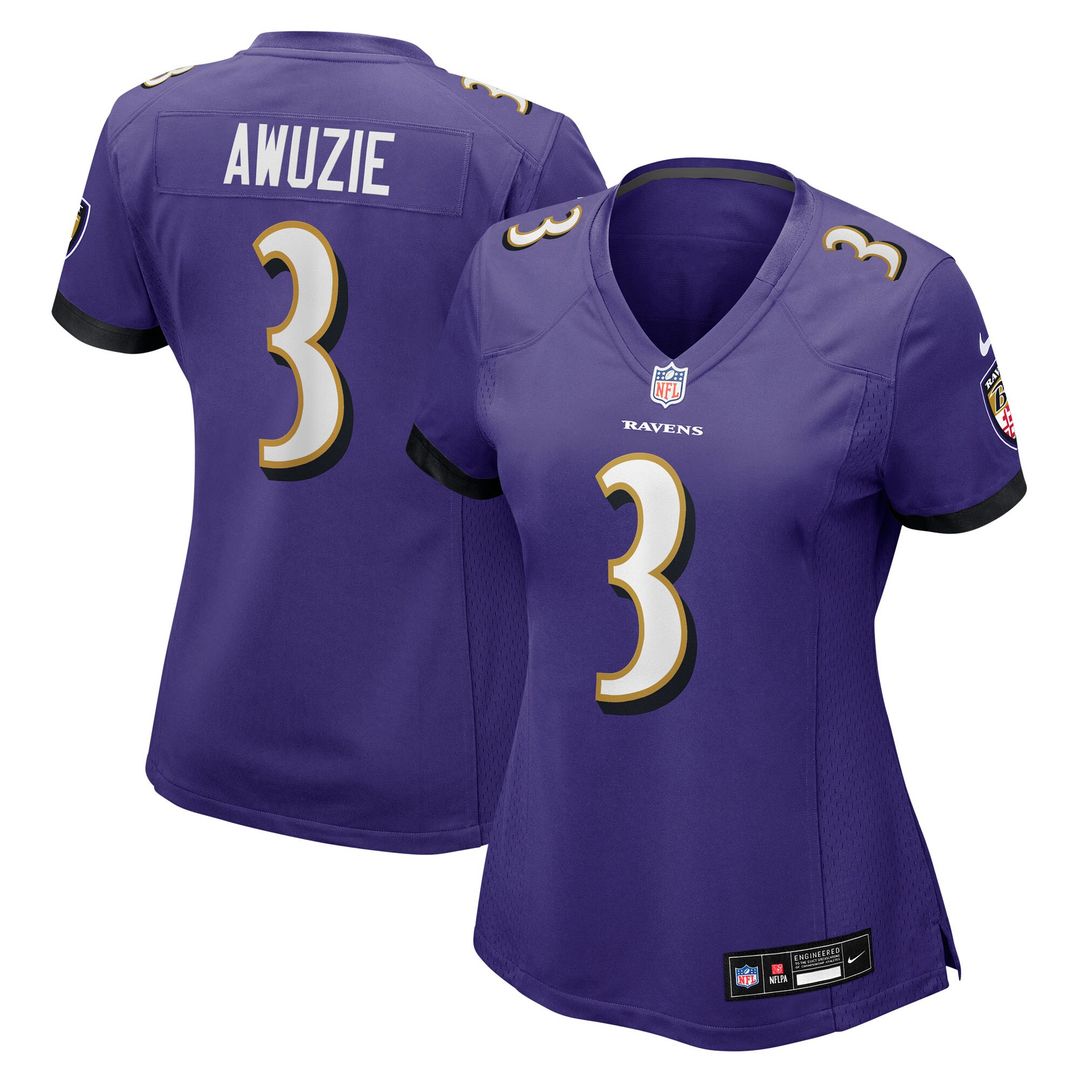 Chidobe Awuzie Baltimore Ravens Nike Women's Team Game Jersey - Purple
