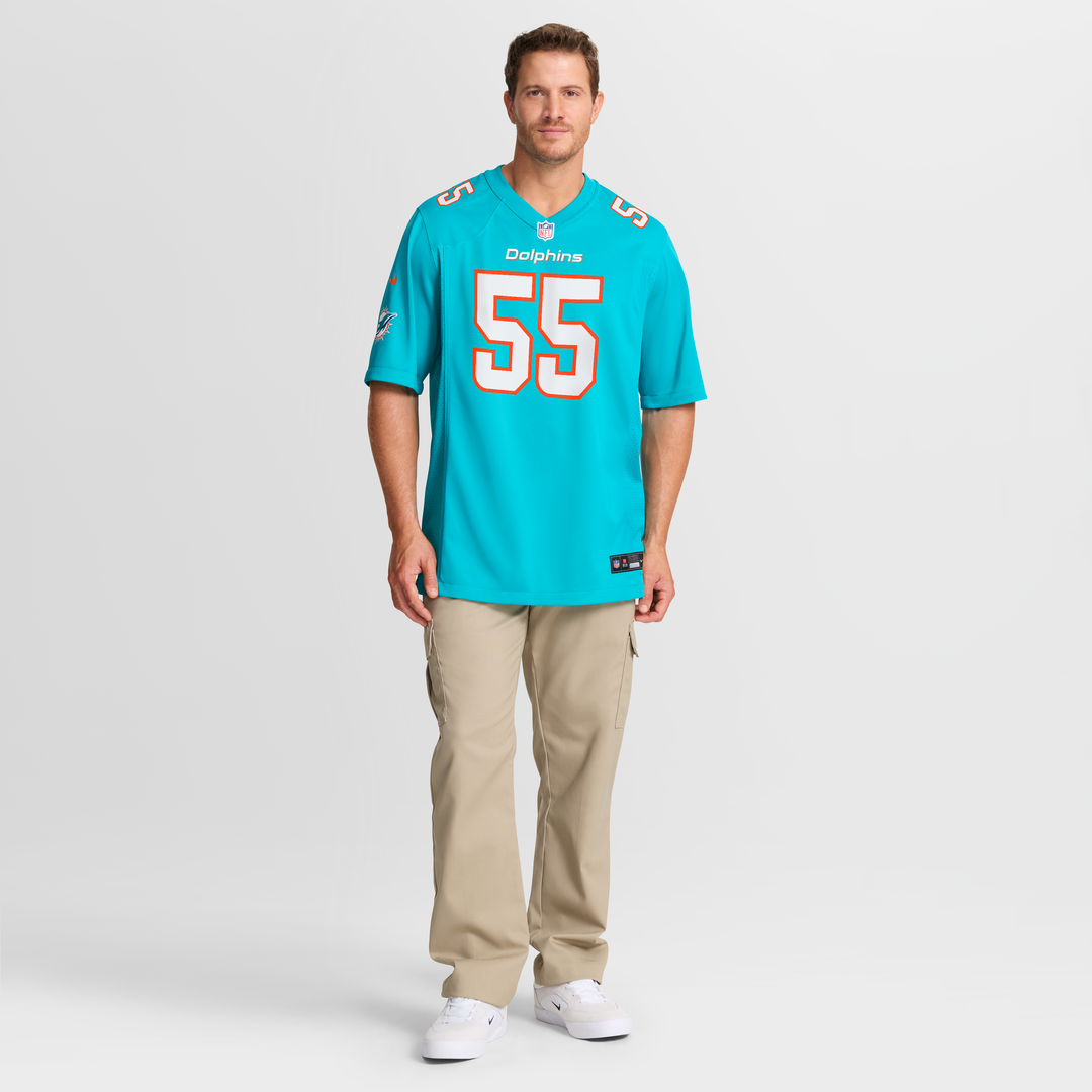 Aaron Brewer Miami Dolphins Nike Game Jersey - Aqua