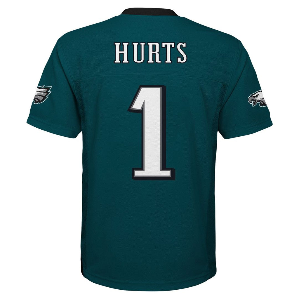 Jalen Hurts Philadelphia Eagles Youth Player Replica Jersey - Midnight Green