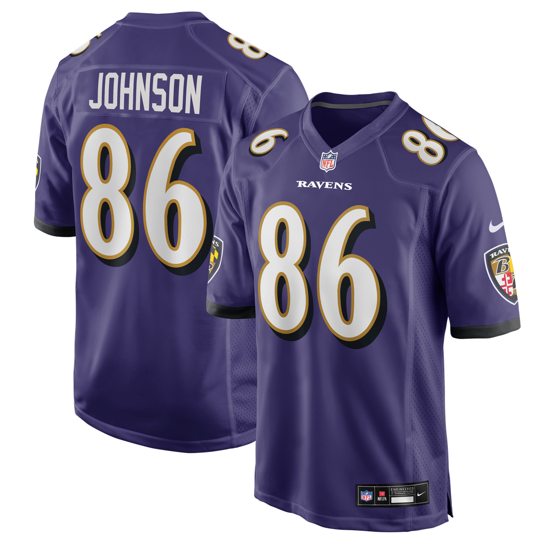 Cornelius Johnson Baltimore Ravens Nike Team Game Official Jersey -  Purple