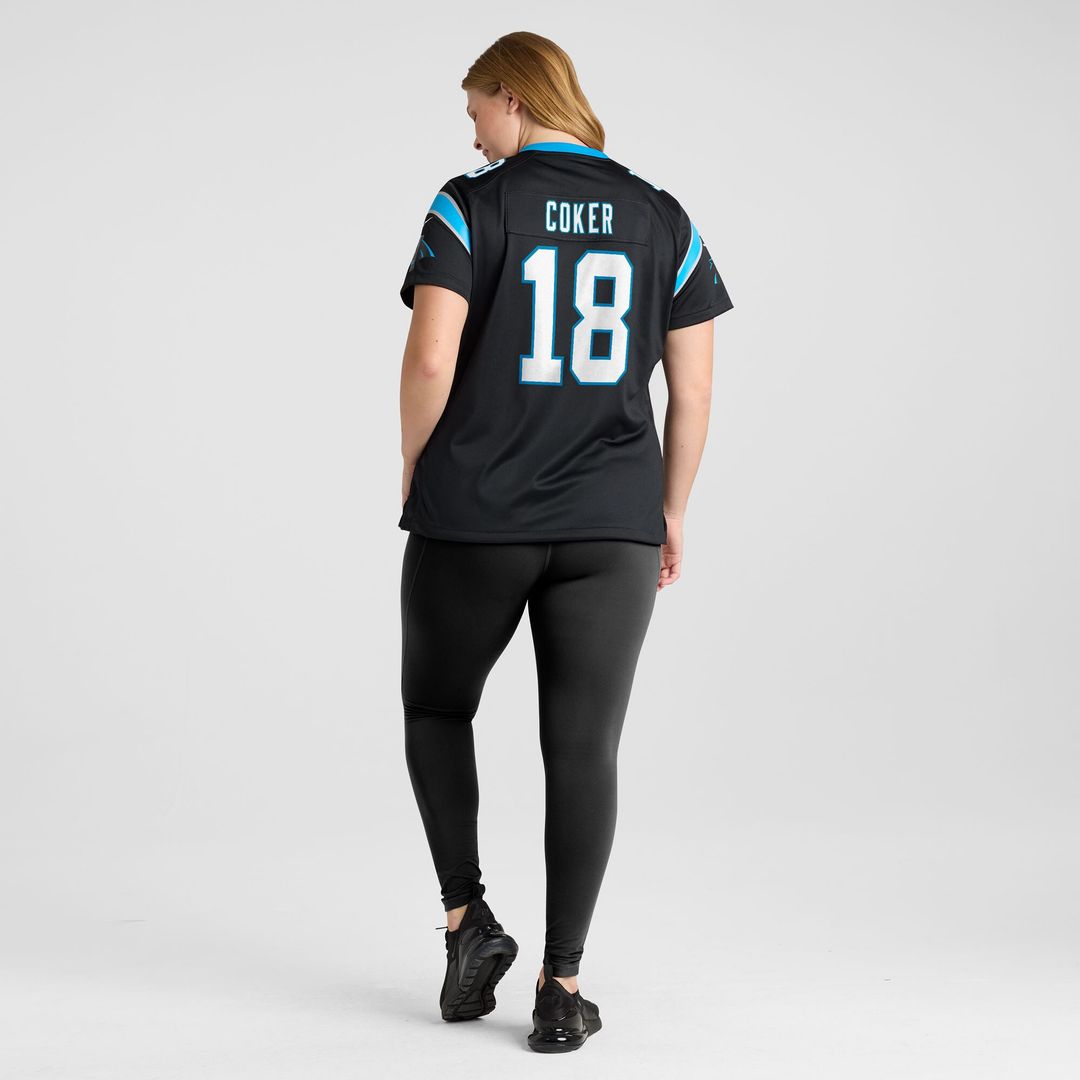 Jalen Coker Carolina Panthers Nike Women's Team Game Official Jersey -  Black