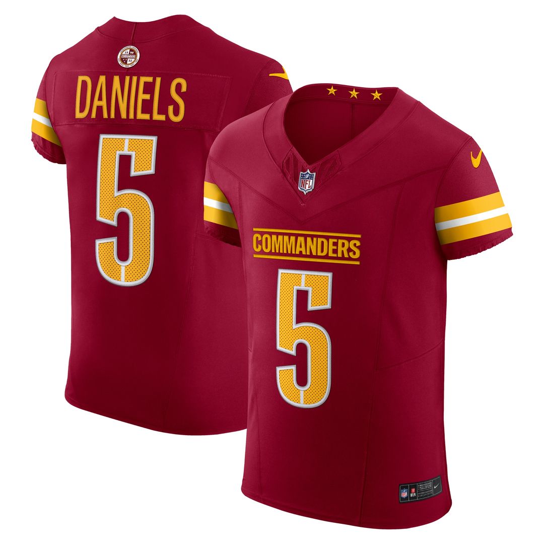 Jayden Daniels Washington Commanders Nike Team Vapor F.U.S.E. Elite Jersey - Burgundy