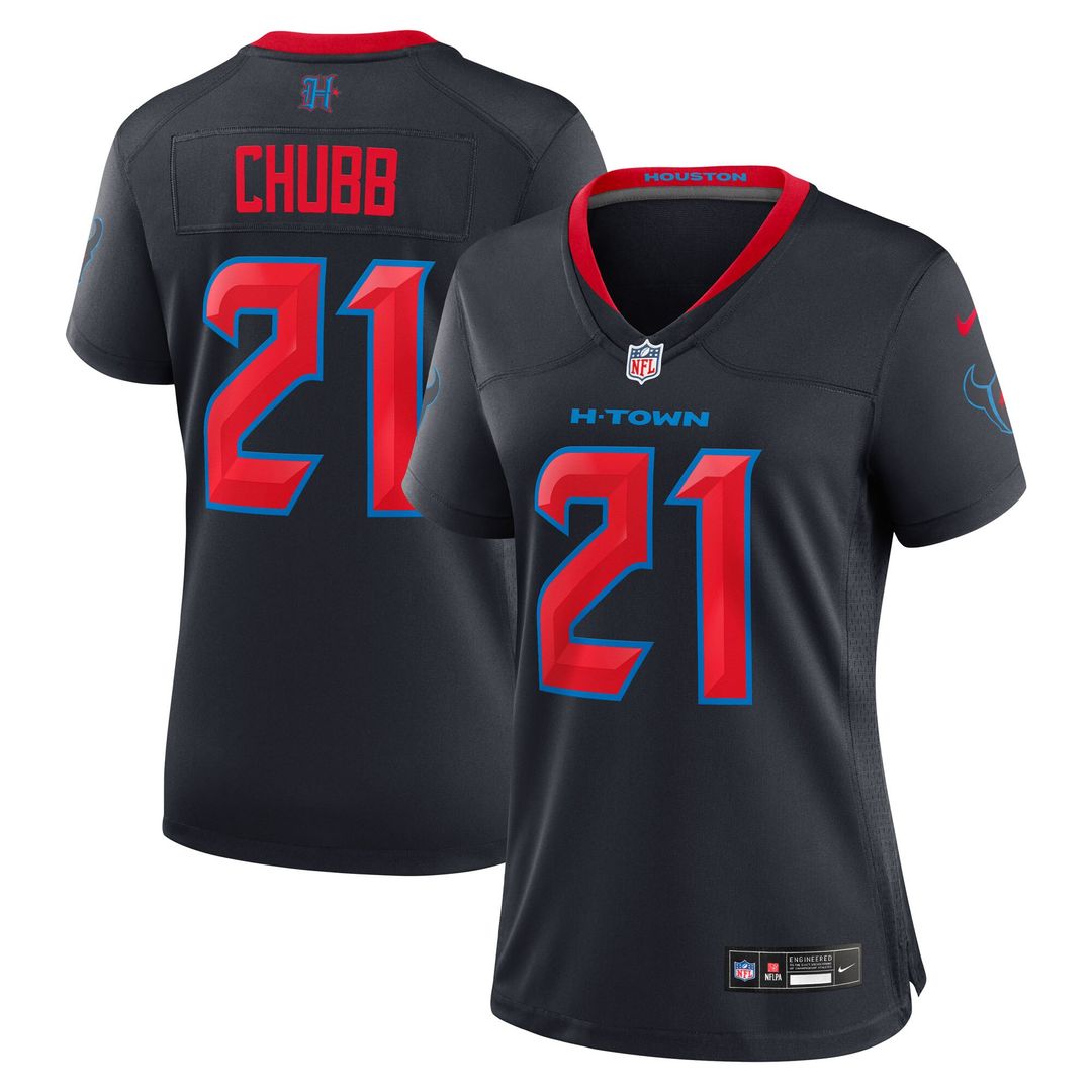 Nick Chubb Houston Texans Nike Women's Game Official Jersey - Navy