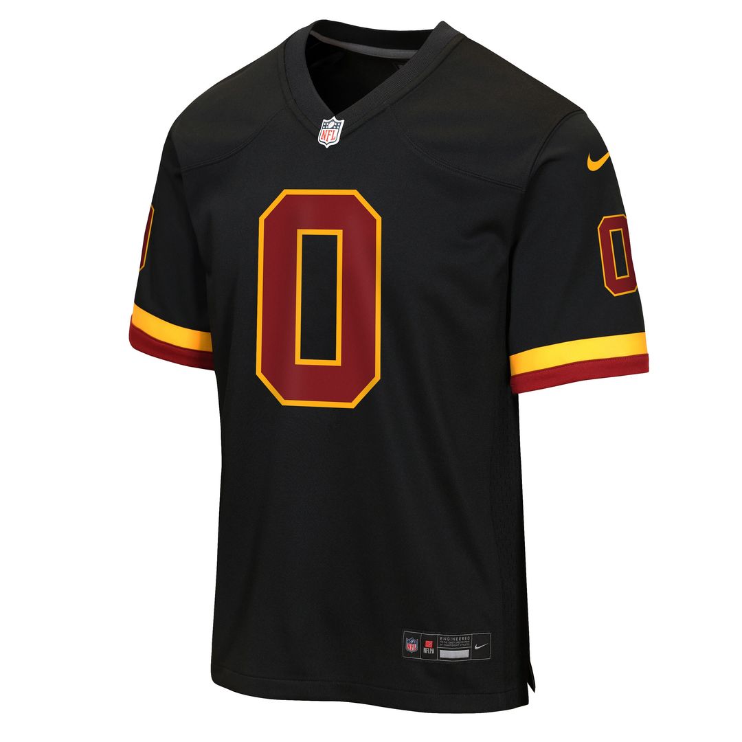 Mike Sainristil Washington Commanders Nike Youth Hail Raiser Alternate Game Official Jersey - Black