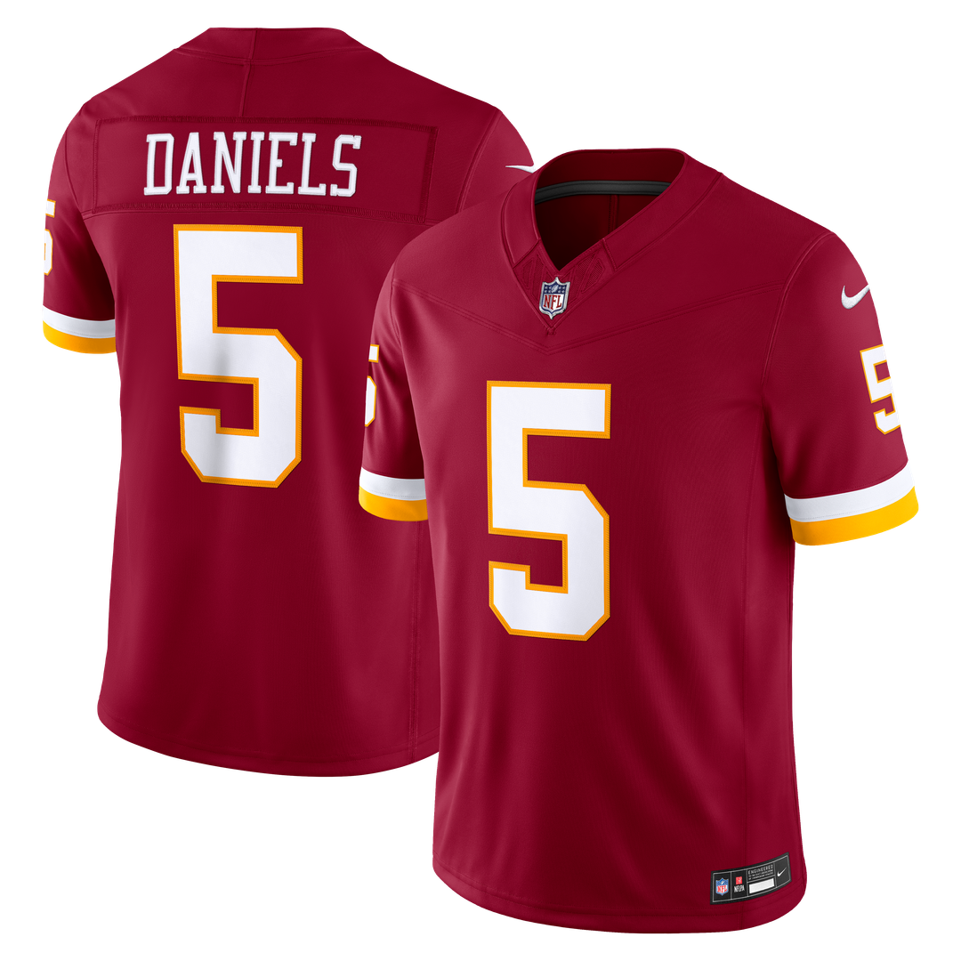 Jayden Daniels Washington Commanders Nike Vapor F.U.S.E. Stitched Limited Official Jersey - White