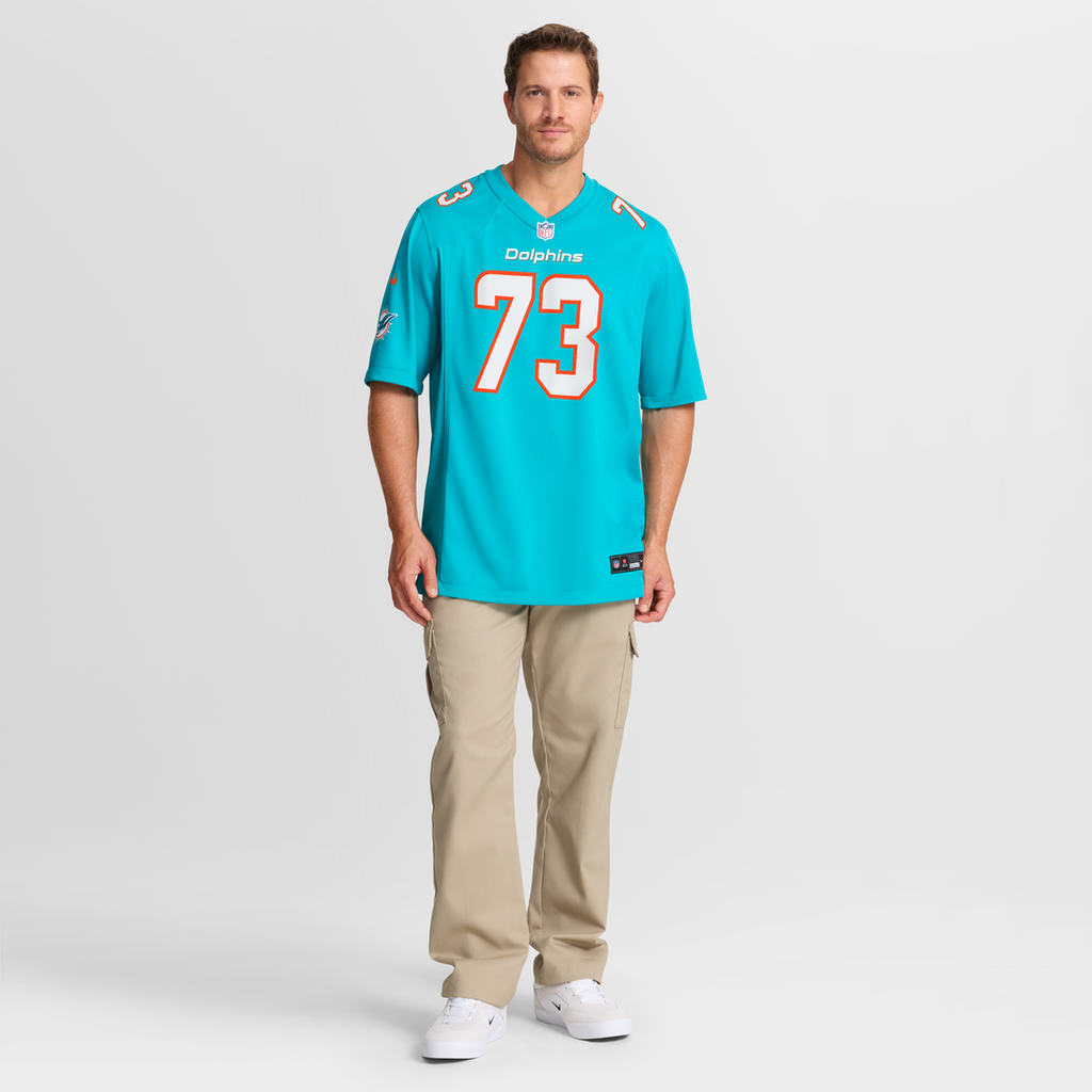 Austin Jackson Miami Dolphins Nike Game Official Jersey - Aqua