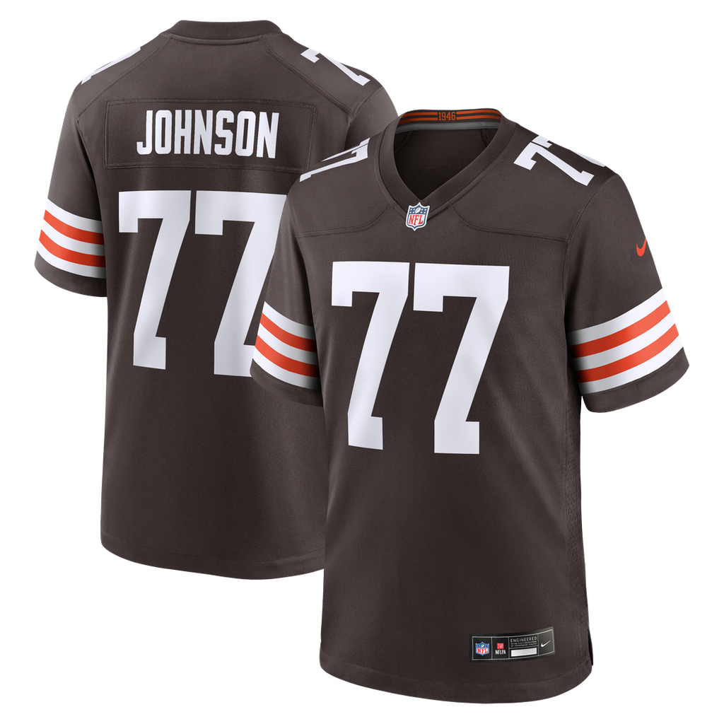 Zion Johnson Cleveland Browns Nike Team Game Jersey - Brown