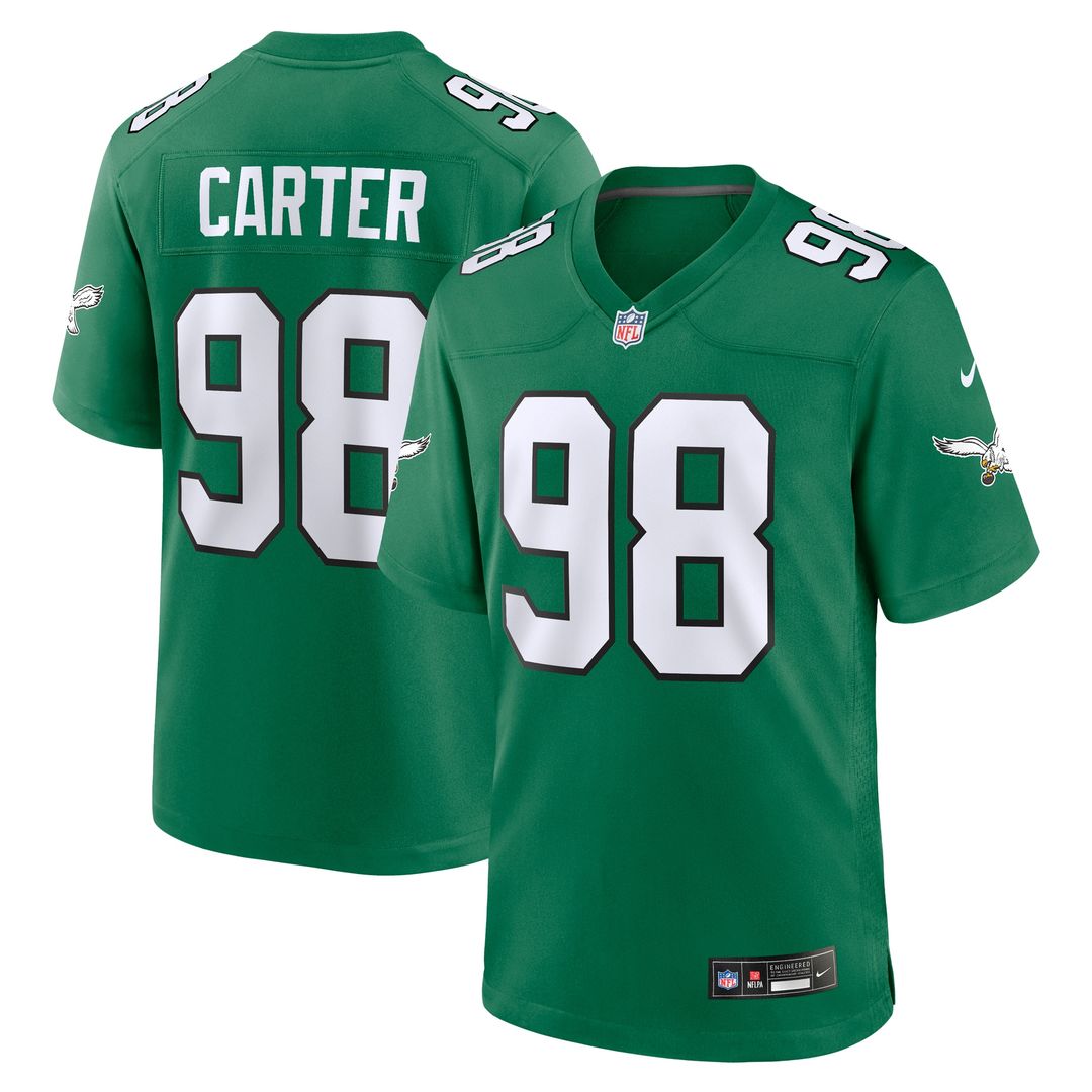 Jalen Carter Philadelphia Eagles Nike Team Game Official Jersey -  Midnight Green