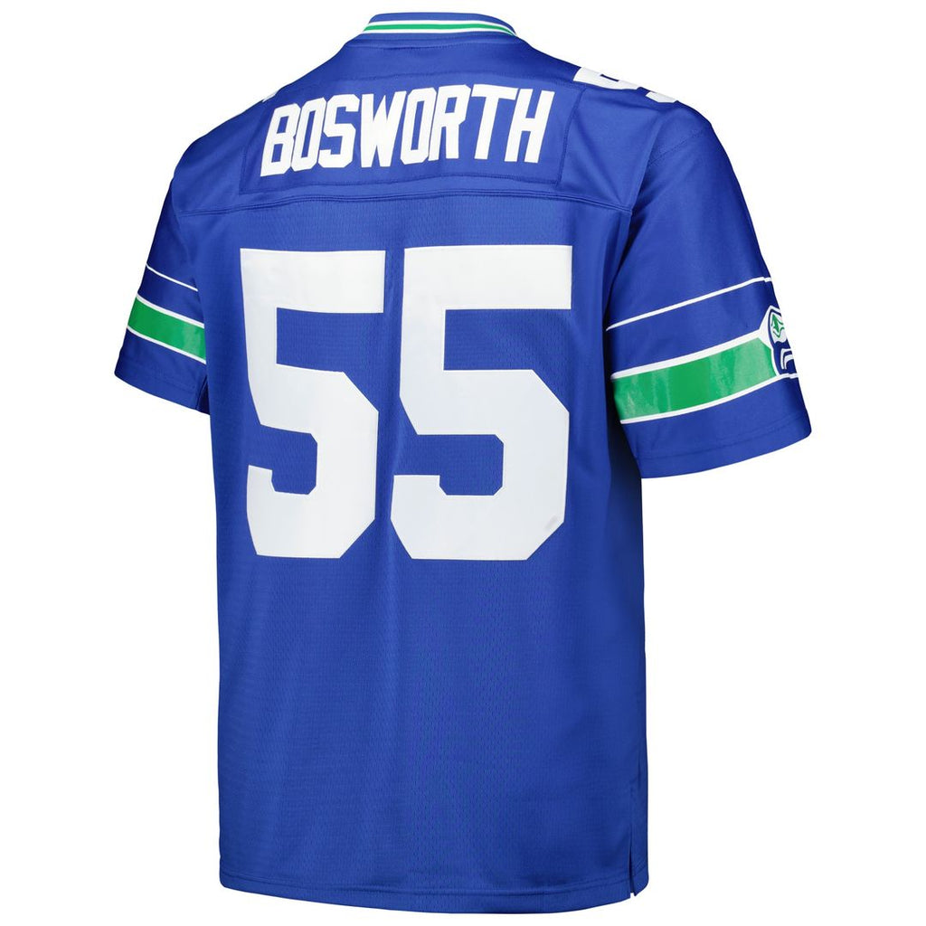 Brian Bosworth Seattle Seahawks Mitchell & Ness Big & Tall 1987 Legacy Retired Player Official Jersey - Royal