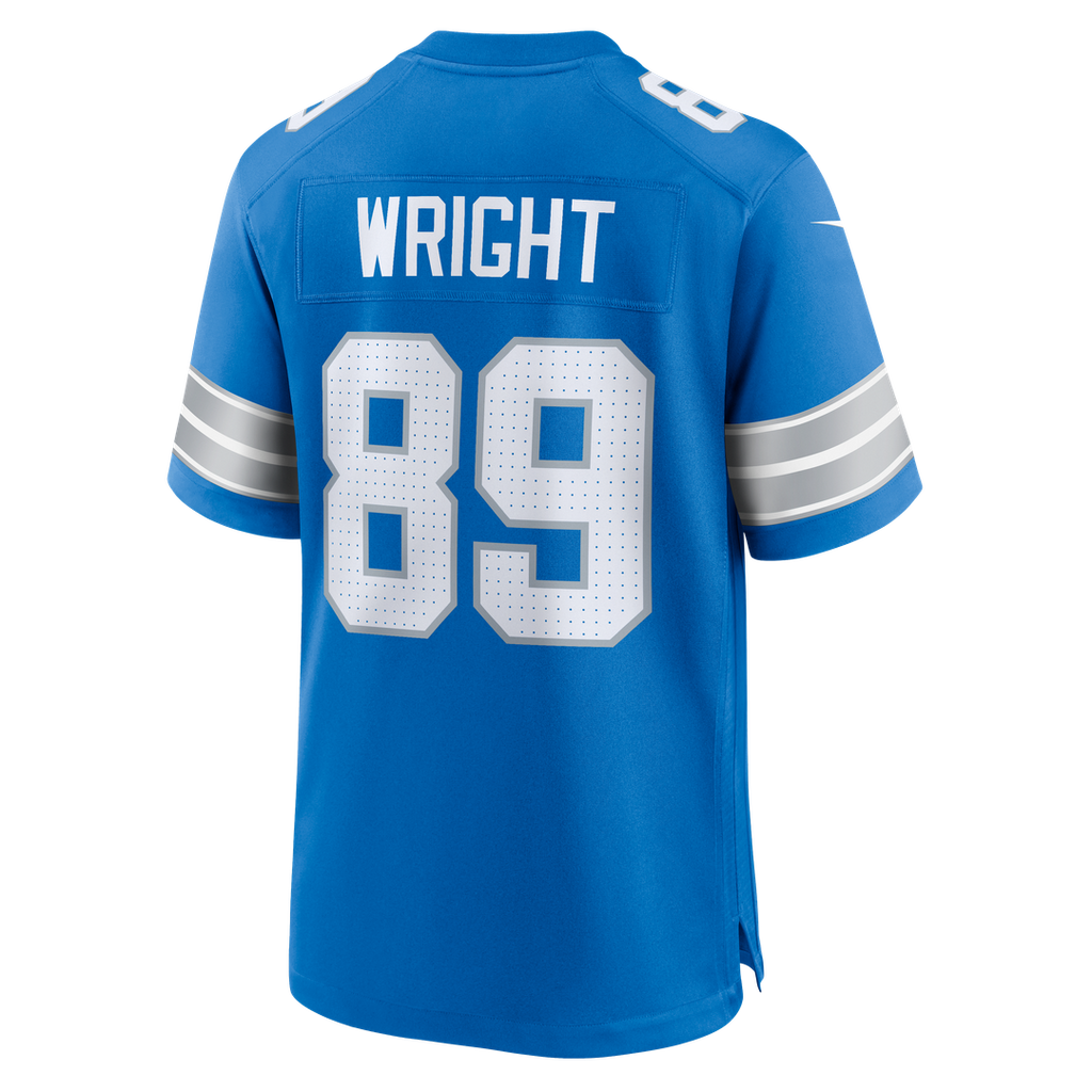 Brock Wright Detroit Lions Nike Team Game Official Jersey -  Blue