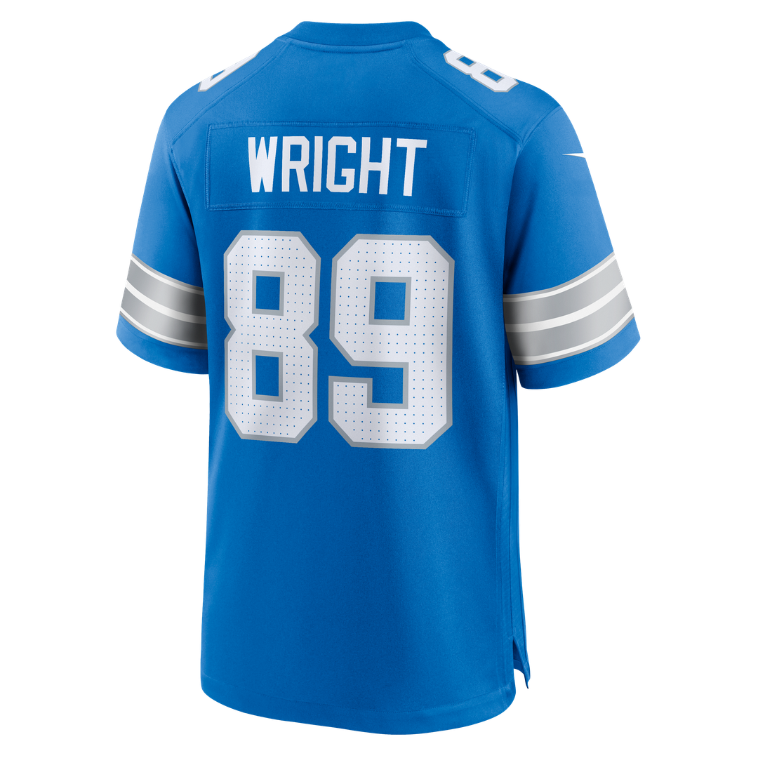 Brock Wright Detroit Lions Nike Team Game Official Jersey -  Blue