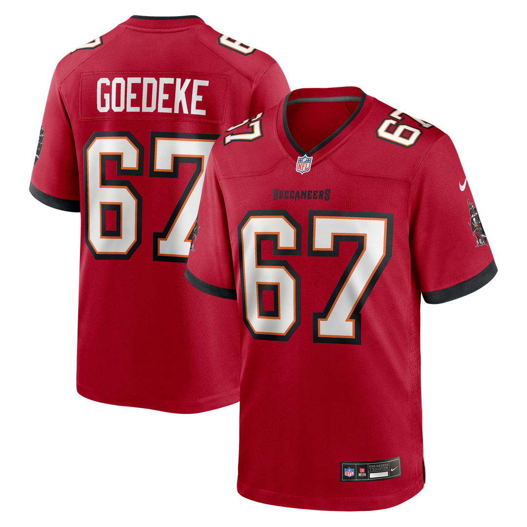 Luke Goedeke Tampa Bay Buccaneers Nike Game Player Official Jersey - Red