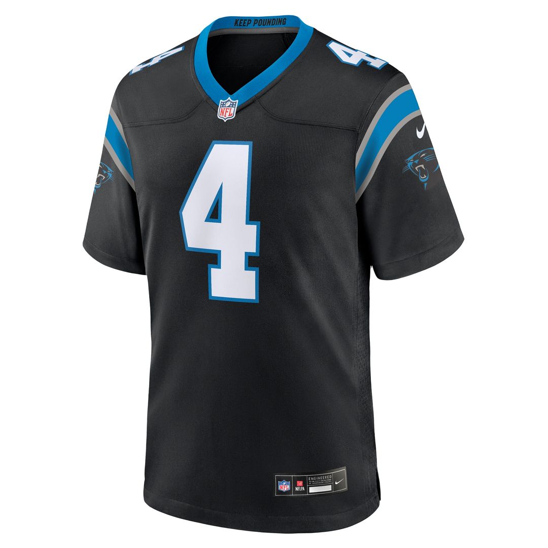 Tetairoa McMillan Carolina Panthers Nike Team Game Official Jersey - Black