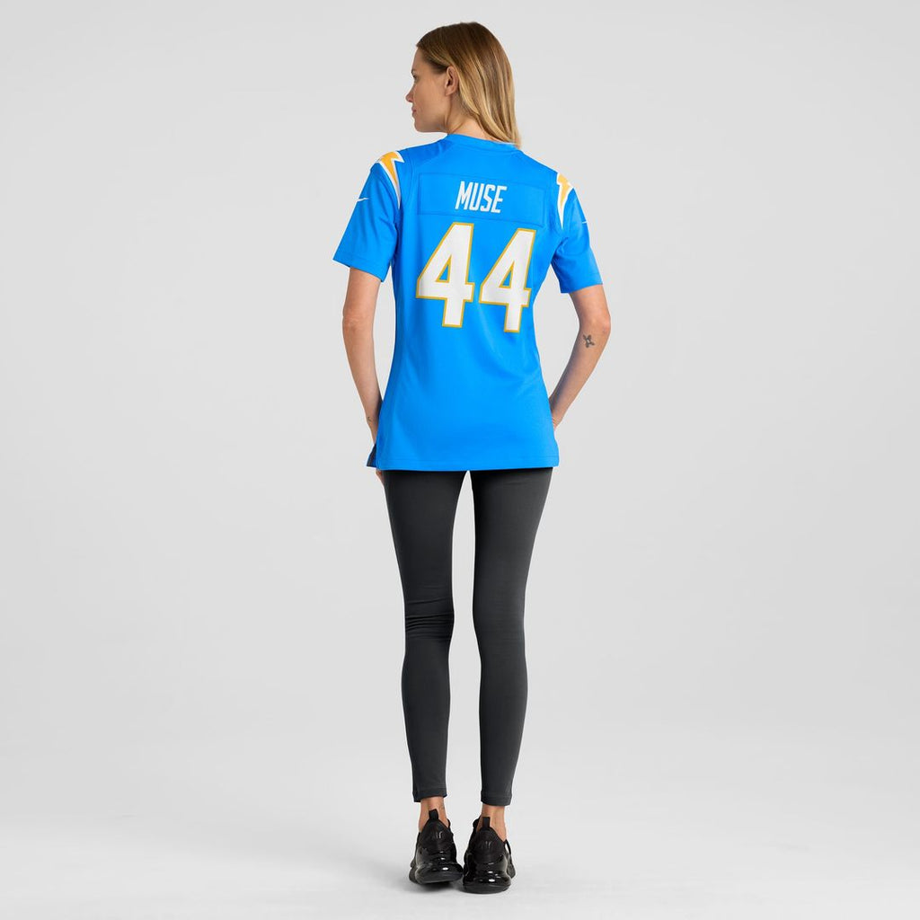 Tanner Muse Los Angeles Chargers Nike Women's Team Game Jersey - Powder Blue
